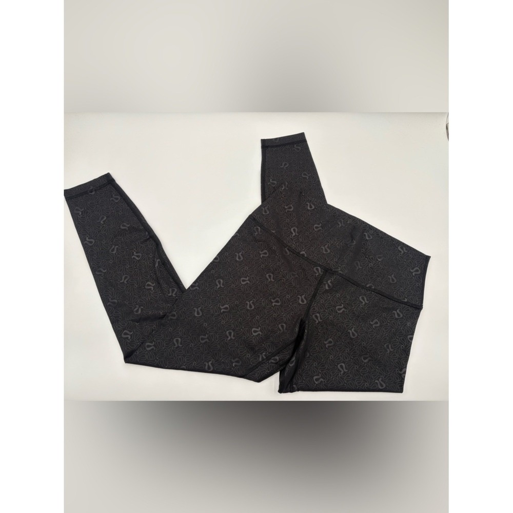 Lululemon Align HR Pant 25" Pockets Yoga Emboss Black Size 14 - Picture 9 of 14